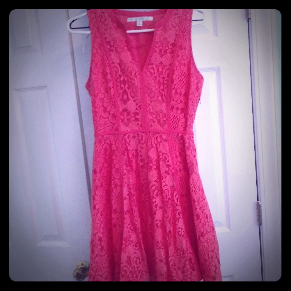 Coral Lauren Conrad sz 6 lace dress
